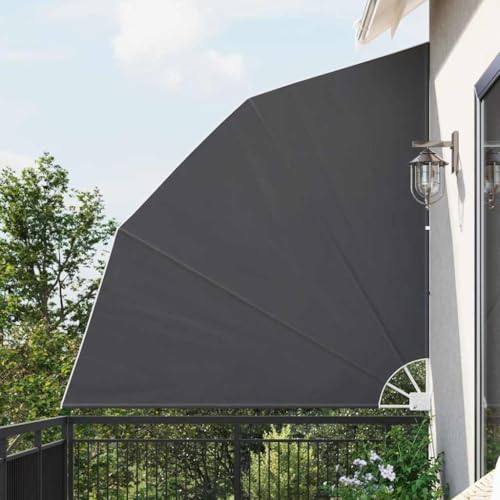 INLIFE Balkon Sichtschutz Schwarz 210 x 210 cm Stoff,Heim & Garten,Rasen & Garten,Garten & Balkon,Sonnenschirme & Sonnenschutze,Schwarz,3.8 KG,42000935 von INLIFE