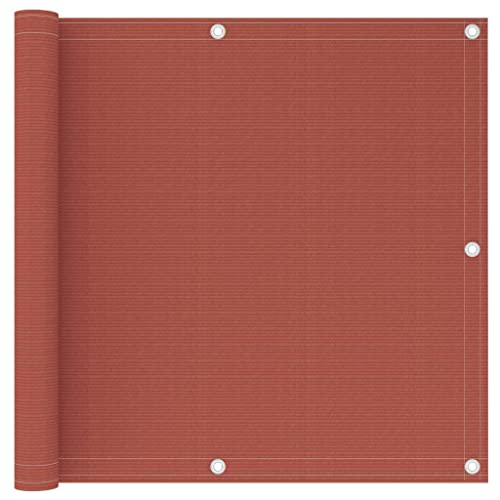 INLIFE Balkon-Sichtschutz Terracotta-Rot 90x500 cm HDPE von INLIFE