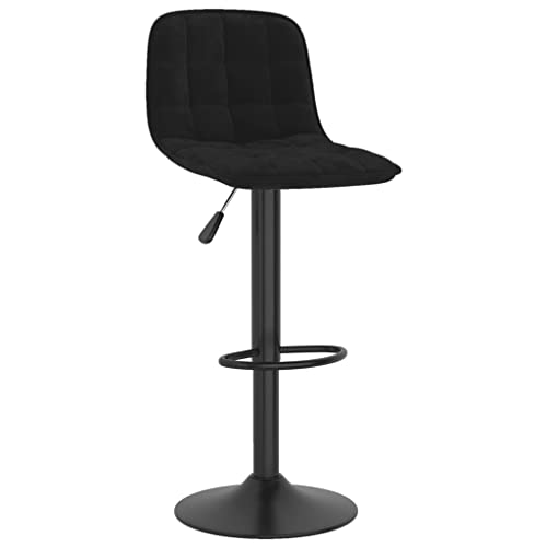 INLIFE Barhocker 2 STK. Schwarz Samt,Möbel,Stühle,Barhocker,Schwarz,12.4 KG,333988 von INLIFE