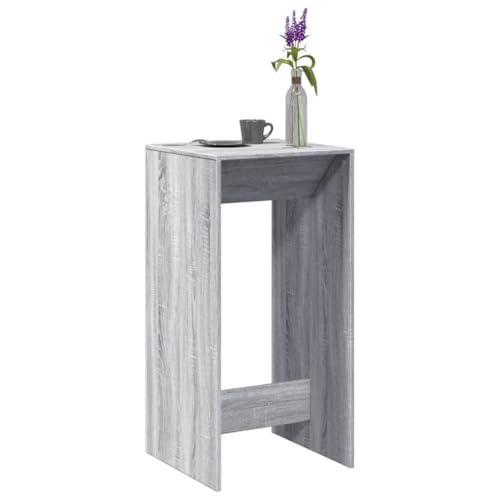 INLIFE Bartisch Grau Sonoma 51x50x103,5 cm Holzwerkstoff,Möbel,Tische,Esstische,Grau,19.2 KG,854423 von INLIFE