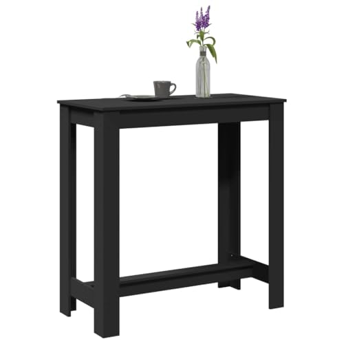 INLIFE Bartisch Schwarz 102x50x103,5 cm Holzwerkstoff,Möbel,Tische,Esstische,Schwarz,20 KG,854410 von INLIFE