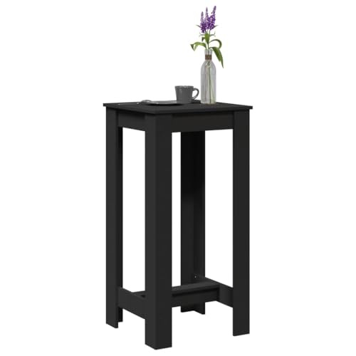 INLIFE Bartisch Schwarz 51x50x103,5 cm Holzwerkstoff,Möbel,Tische,Esstische,Schwarz,15.6 KG,854401 von INLIFE