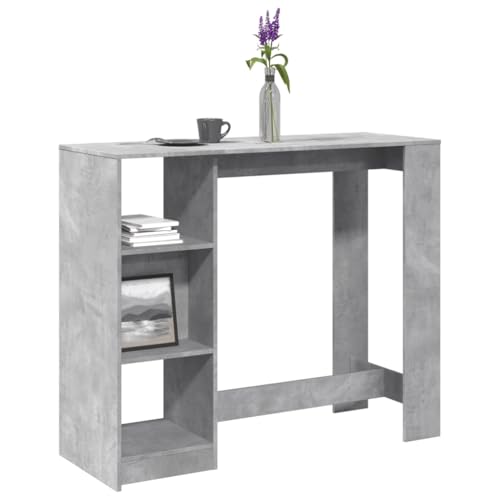 INLIFE Bartisch mit Regal Betongrau 124x46x103,5 cm Holzwerkstoff,Möbel,Tische,Esstische,Grau,29.3 KG,854394 INLIFE Bartisch mit Regal Betongrau 124x46x103,5 cm Holzwerkstoff,Möbel,Tische,Esstische,Grau,29.3 KG,854394 von INLIFE