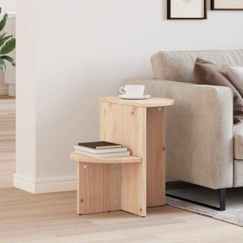 INLIFE Beistelltisch Natur 50 x 40 x 50 cm Massivholz Kiefer,Möbel,Tische,Ziertische,Couchtische,Braun,5.5 KG,873526 von INLIFE