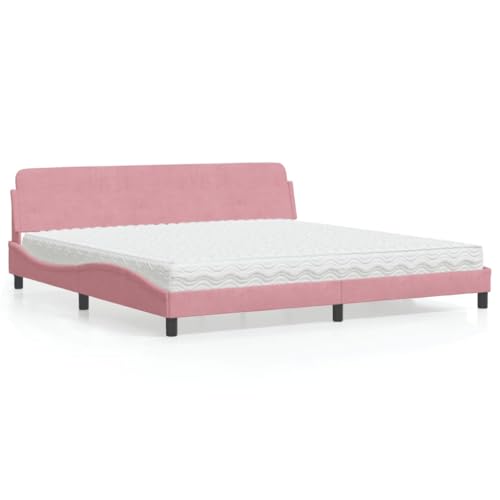 INLIFE Bett mit Matratze Dover Rosa 200x200 cm Samt,Möbel,Betten & Zubehör,Betten & Bettgestelle,Rosa,48.7 KG,3208476 INLIFE Bett mit Matratze Dover Rosa 200x200 cm Samt,Möbel,Betten & Zubehör,Betten & Bettgestelle,Rosa,48.7 KG,3208476 von INLIFE