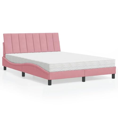 INLIFE Bett mit Matratze Hanko Rosa 140x190 cm Samt,Möbel,Betten & Zubehör,Betten & Bettgestelle,Rosa,40.1 KG,3208597 INLIFE Bett mit Matratze Hanko Rosa 140x190 cm Samt,Möbel,Betten & Zubehör,Betten & Bettgestelle,Rosa,40.1 KG,3208597 von INLIFE