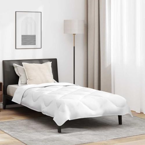 INLIFE Bettdeckenset mit Kissen 2 pcs Weiß 135 x 200 cm Mikrofaser,Heim & Garten,Haushaltswäsche,Bettwäsche,Weiß,3.07 KG,3376373 von INLIFE