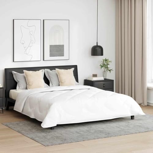INLIFE Bettdeckenset mit Kissen 3 pcs Weiß 200 x 200 cm Mikrofaser,Heim & Garten,Haushaltswäsche,Bettwäsche,Weiß,5.98 KG,3377583 von INLIFE