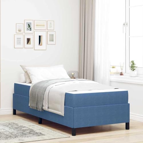 INLIFE Bettgestell Blau 100 x 200 cm Cordstoff,Möbel,Betten & Zubehör,Betten & Bettgestelle,Blau,41.34 KG,3399108 von INLIFE