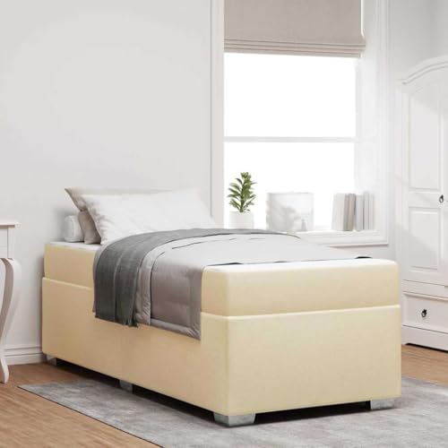 INLIFE Bettgestell Creme 100 x 200 cm Stoff,Möbel,Betten & Zubehör,Betten & Bettgestelle,Creme,58.1 KG,3399171 von INLIFE