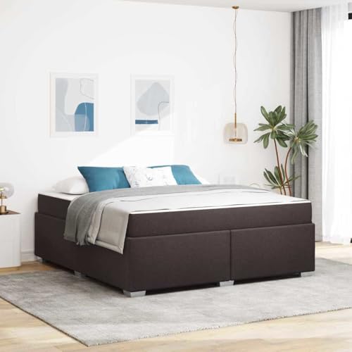 INLIFE Bettgestell Dunkelbraun 180 x 200 cm Stoff,Möbel,Betten & Zubehör,Betten & Bettgestelle,Braun,83.6 KG,3399204 von INLIFE