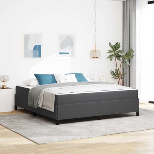 INLIFE Bettgestell Dunkelgrau 180 x 200 cm Cordstoff,Möbel,Betten & Zubehör,Betten & Bettgestelle,Grau,57.9 KG,3399136 von INLIFE