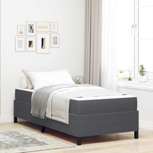 INLIFE Bettgestell Dunkelgrau 80 x 200 cm Cordstoff,Möbel,Betten & Zubehör,Betten & Bettgestelle,Grau,47.15 KG,3399091 von INLIFE