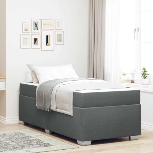 INLIFE Bettgestell Dunkelgrau 90 x 200 cm Stoff,Möbel,Betten & Zubehör,Betten & Bettgestelle,Grau,54.5 KG,3399160 von INLIFE