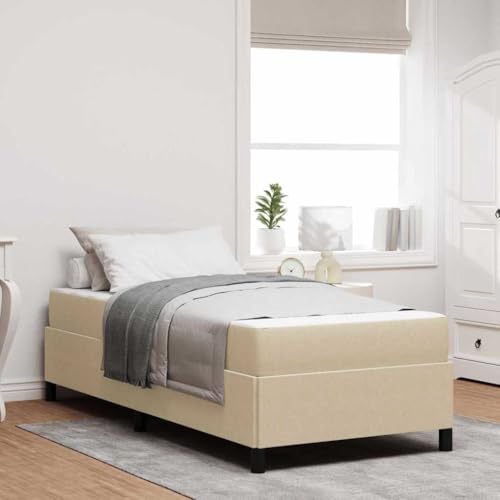 INLIFE Bettgestell Hellgrün-Grau 80 x 200 cm Cordstoff,Möbel,Betten & Zubehör,Betten & Bettgestelle,Grau,39.65 KG,3399094 von INLIFE