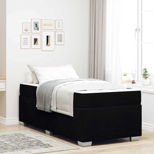 INLIFE Bettgestell Schwarz 80 x 200 cm Stoff,Möbel,Betten & Zubehör,Betten & Bettgestelle,Schwarz,50.7 KG,3399147 von INLIFE