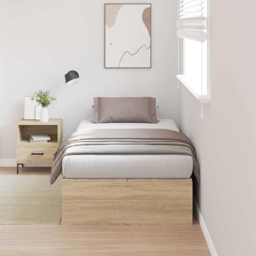 INLIFE Bettgestell Sonoma Eiche 200 x 80 x 31.5 cm Holzwerkstoff,Möbel,Betten & Zubehör,Betten & Bettgestelle,Braun,54.9 KG,3335335 von INLIFE