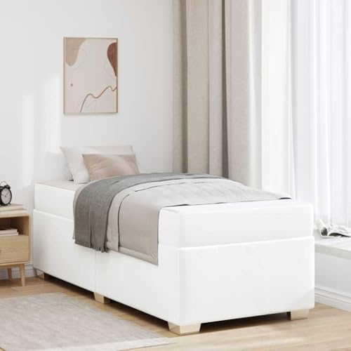 INLIFE Bettgestell Weiß 80 x 200 cm Kunstleder,Möbel,Betten & Zubehör,Betten & Bettgestelle,Weiß,51.52 KG,3399216 von INLIFE