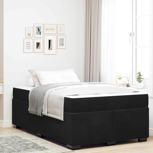 INLIFE Bettgestell mit Matratze mit Matratze Schwarz 120 x 200 cm Samt,Möbel,Betten & Zubehör,Betten & Bettgestelle,Schwarz,69.6 KG,3399286 von INLIFE