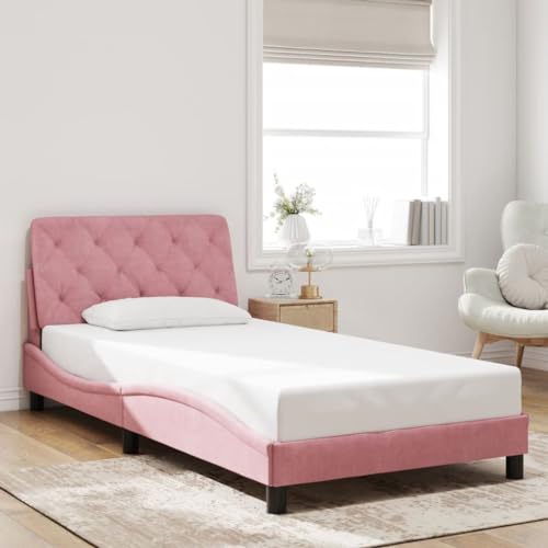 INLIFE Bettgestell ohne Matratze Rosa 100x200 cm Samt,Möbel,Betten & Zubehör,Betten & Bettgestelle,Rosa,24.4 KG,3207910 INLIFE Bettgestell ohne Matratze Rosa 100x200 cm Samt,Möbel,Betten & Zubehör,Betten & Bettgestelle,Rosa,24.4 KG,3207910 von INLIFE