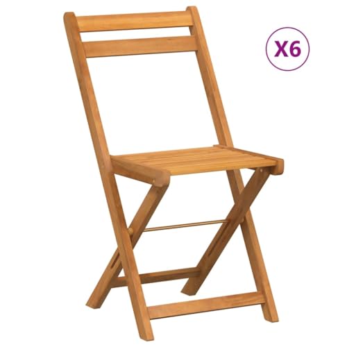 INLIFE Bistrostühle 6 STK. Klappbar Massivholz Akazie,Möbel,Gartenmöbel,Gartensitzmöbel,Gartenstühle,Braun,22.2 KG,3216306 von INLIFE