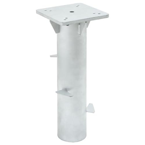 INLIFE Bodenhülse für Sonnenschirm Silbern 16x16x39,5 cm Stahl,Heim & Garten,Rasen & Garten,Garten & Balkon,Zubehör für Sonnenschirme & Sonnenschutze,Sonnenschirmständer,Silber,3.61 KG,4003367 von INLIFE