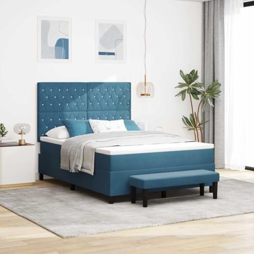INLIFE Boxspringbett mit Matratze Dunkelblau 140 x 200 cm Samt,Möbel,Betten & Zubehör,Betten & Bettgestelle,Blau,77.06 KG,3344454 INLIFE Boxspringbett mit Matratze Dunkelblau 140 x 200 cm Samt,Möbel,Betten & Zubehör,Betten & Bettgestelle,Blau,77.06 KG,3344454 von INLIFE
