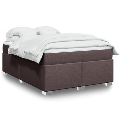 INLIFE Boxspringbett mit Matratze Dunkelbraun 140x200 cm Stoff,Möbel,Betten & Zubehör,Betten & Bettgestelle,Braun,79.32 KG,3285140 von INLIFE