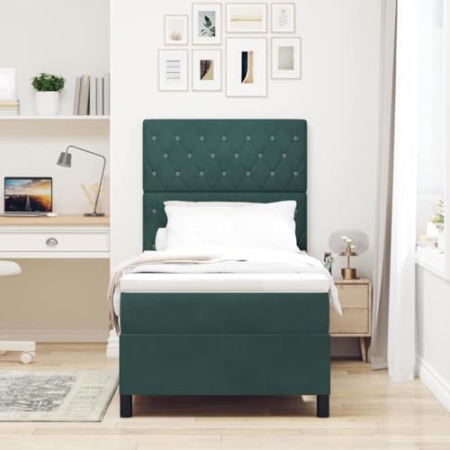 INLIFE Boxspringbett mit Matratze Dunkelgrün 90 x 200 cm Samt,Möbel,Betten & Zubehör,Betten & Bettgestelle,Grün,53.84 KG,3343223 INLIFE Boxspringbett mit Matratze Dunkelgrün 90 x 200 cm Samt,Möbel,Betten & Zubehör,Betten & Bettgestelle,Grün,53.84 KG,3343223 von INLIFE