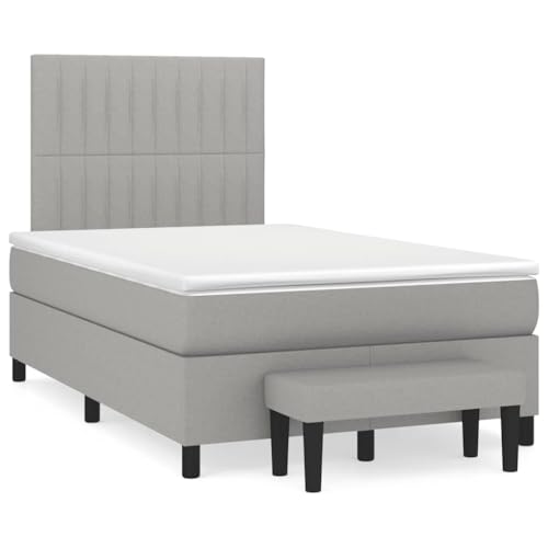 INLIFE Boxspringbett mit Matratze Hellgrau 120x190 cm Stoff,Möbel,Betten & Zubehör,Betten & Bettgestelle,Grau,62.1 KG,3270369 INLIFE Boxspringbett mit Matratze Hellgrau 120x190 cm Stoff,Möbel,Betten & Zubehör,Betten & Bettgestelle,Grau,62.1 KG,3270369 von INLIFE
