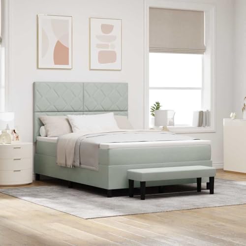INLIFE Boxspringbett mit Matratze Hellgrau 140 x 200 cm Samt,Möbel,Betten & Zubehör,Betten & Bettgestelle,Hellgrau,76.74 KG,3344582 INLIFE Boxspringbett mit Matratze Hellgrau 140 x 200 cm Samt,Möbel,Betten & Zubehör,Betten & Bettgestelle,Hellgrau,76.74 KG,3344582 von INLIFE