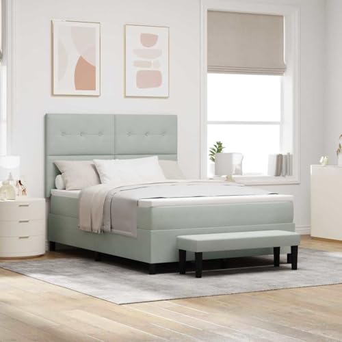 INLIFE Boxspringbett mit Matratze Hellgrau 160 x 200 cm Samt,Möbel,Betten & Zubehör,Betten & Bettgestelle,Hellgrau,83.56 KG,3344522 INLIFE Boxspringbett mit Matratze Hellgrau 160 x 200 cm Samt,Möbel,Betten & Zubehör,Betten & Bettgestelle,Hellgrau,83.56 KG,3344522 von INLIFE