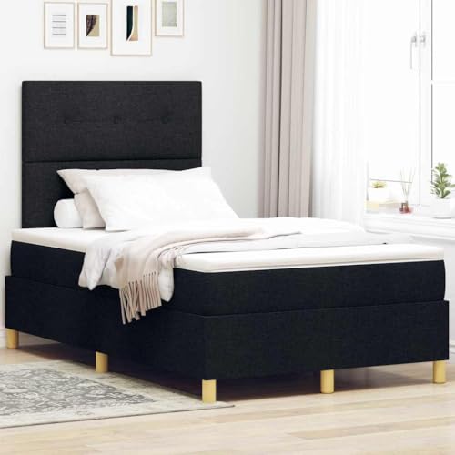 INLIFE Boxspringbett mit Matratze Schwarz 120 x 200 cm Stoff,Möbel,Betten & Zubehör,Betten & Bettgestelle,Schwarz,59.78 KG,3343091 von INLIFE