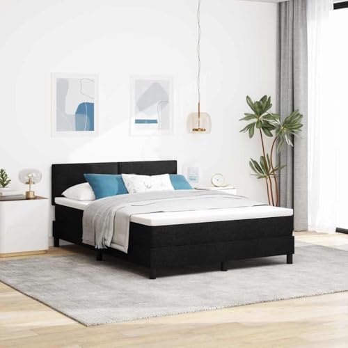 INLIFE Boxspringbett mit Matratze Schwarz 140 x 200 cm Stoff,Möbel,Betten & Zubehör,Betten & Bettgestelle,Schwarz,60.92 KG,3342214 von INLIFE