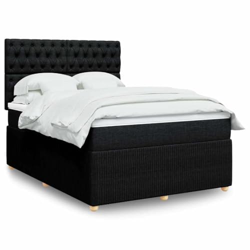 INLIFE Boxspringbett mit Matratze Schwarz 140x200 cm Stoff,Möbel,Betten & Zubehör,Betten & Bettgestelle,Schwarz,97.82 KG,3292088 von INLIFE