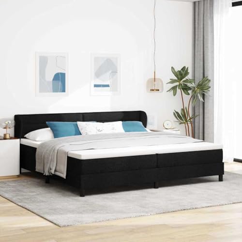 INLIFE Boxspringbett mit Matratze Schwarz 200 x 200 cm Stoff,Möbel,Betten & Zubehör,Betten & Bettgestelle,Schwarz,81.58 KG,3339984 von INLIFE