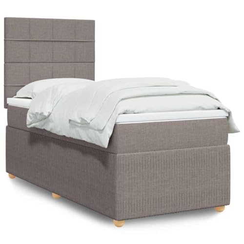 INLIFE Boxspringbett mit Matratze Taupe 90x190 cm Stoff,Möbel,Betten & Zubehör,Betten & Bettgestelle,Taupe,66.06 KG,3294215 von INLIFE