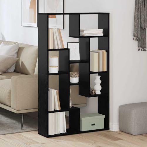 INLIFE Bücherregal Eiche handwerklich 72 x 20 x 120 cm Holzwerkstoff,Möbel,Regalsysteme,Bücherregale & Bücherschränke,Schwarz,16.5 KG,869255 von INLIFE