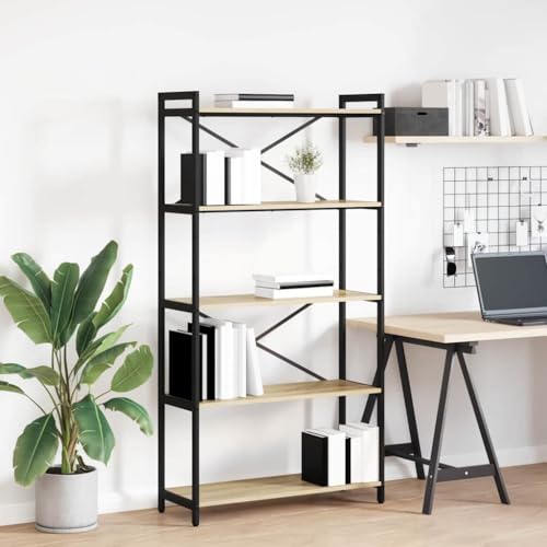 INLIFE Bücherregal Sonoma Eiche 80 x 30 x 153 cm Holzwerkstoff,Möbel,Regalsysteme,Bücherregale & Bücherschränke,Sonoma Eiche,19.85 KG,868414 von INLIFE