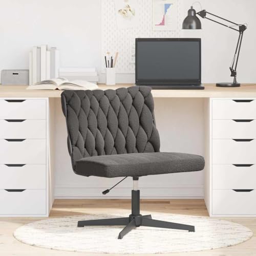 INLIFE Bürodrehstuhl Dunkelgrau Gelockter wollähnlicher Stoff,Möbel,Stühle,Grau,12.26 KG,4105398 von INLIFE