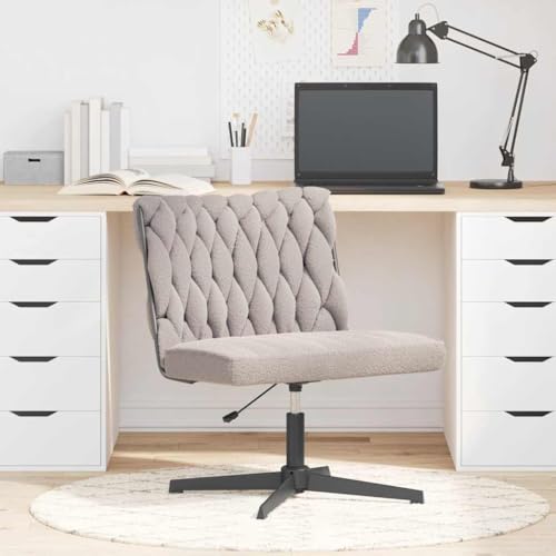 INLIFE Bürodrehstuhl Hellgrauer Gelockter wollähnlicher Stoff,Möbel,Stühle,Grau,12.26 KG,4105397 von INLIFE