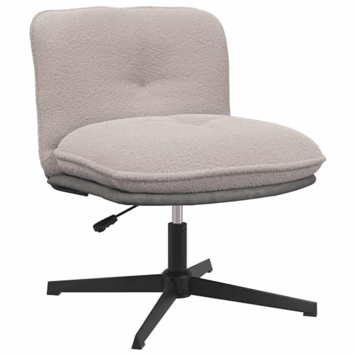 INLIFE Bürodrehstuhl Hellgrauer Gelockter wollähnlicher Stoff,Möbel,Stühle,Grau,12.89 KG,4105385 von INLIFE