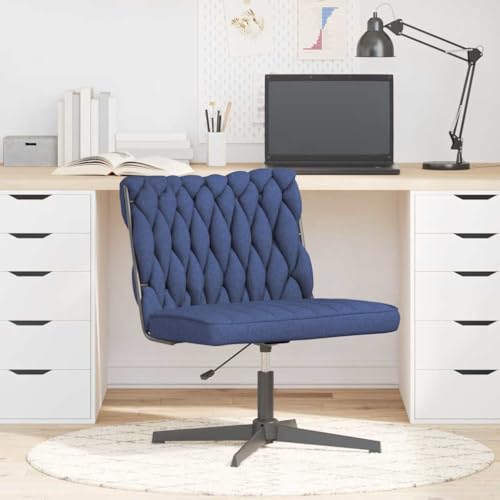 INLIFE Bürostuhl Drehbar Blau Stoff,Möbel,Stühle,Blau,12.26 KG,4105405 von INLIFE