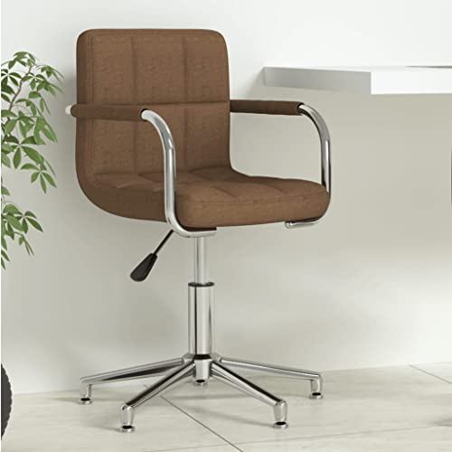 INLIFE Bürostuhl Drehbar Braun Stoff,Möbel,Büromöbel,Bürostühle,Braun,7.4 KG,334732 von INLIFE