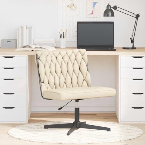 INLIFE Bürostuhl Drehbar Creme Stoff,Möbel,Stühle,Creme,12.26 KG,4105403 von INLIFE
