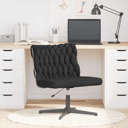 INLIFE Bürostuhl Drehbar Schwarz Stoff,Möbel,Stühle,Schwarz,12.26 KG,4105406 von INLIFE