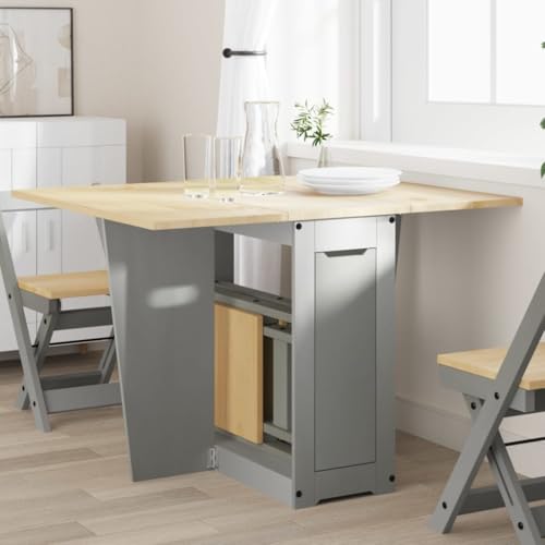 INLIFE Butterfly-Esstisch Klappbar Corona Grau Massivholz Kiefer,Möbel,Tische,Esstische,Grau,22.5 KG,4013437 von INLIFE