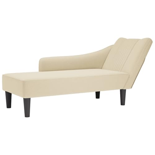 INLIFE Chaiselongue mit Rechter Armlehne Creme Stoff,Möbel,Stühle,Chaiselongues,Creme,16.45 KG,4009804 von INLIFE