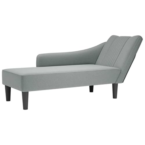 INLIFE Chaiselongue mit Rechter Armlehne Hellgrau Stoff,Möbel,Stühle,Chaiselongues,Grau,16.45 KG,4009800 von INLIFE