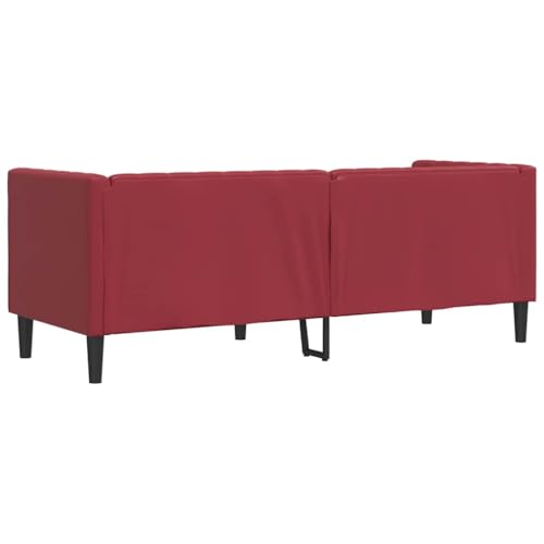 INLIFE Chesterfield-Sofa 3-Sitzer Weinrot Kunstleder,Möbel,Sofas,Rot,29.05 KG,372670 INLIFE Chesterfield-Sofa 3-Sitzer Weinrot Kunstleder,Möbel,Sofas,Rot,29.05 KG,372670 von INLIFE
